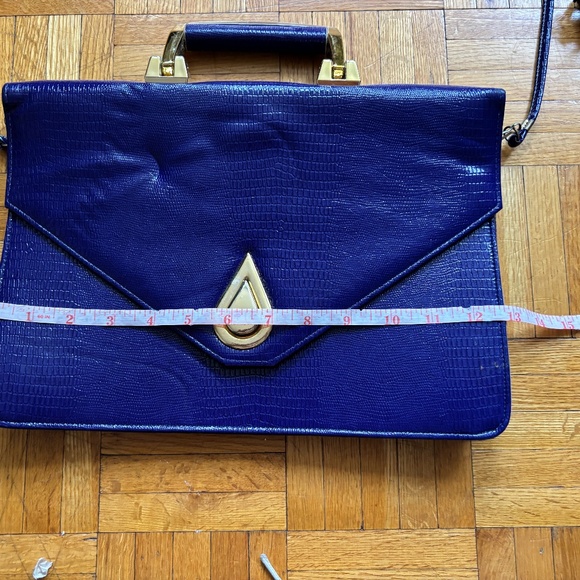the most amazing purple briefcase / purse with gold accents 80s - Picture 2 of 10